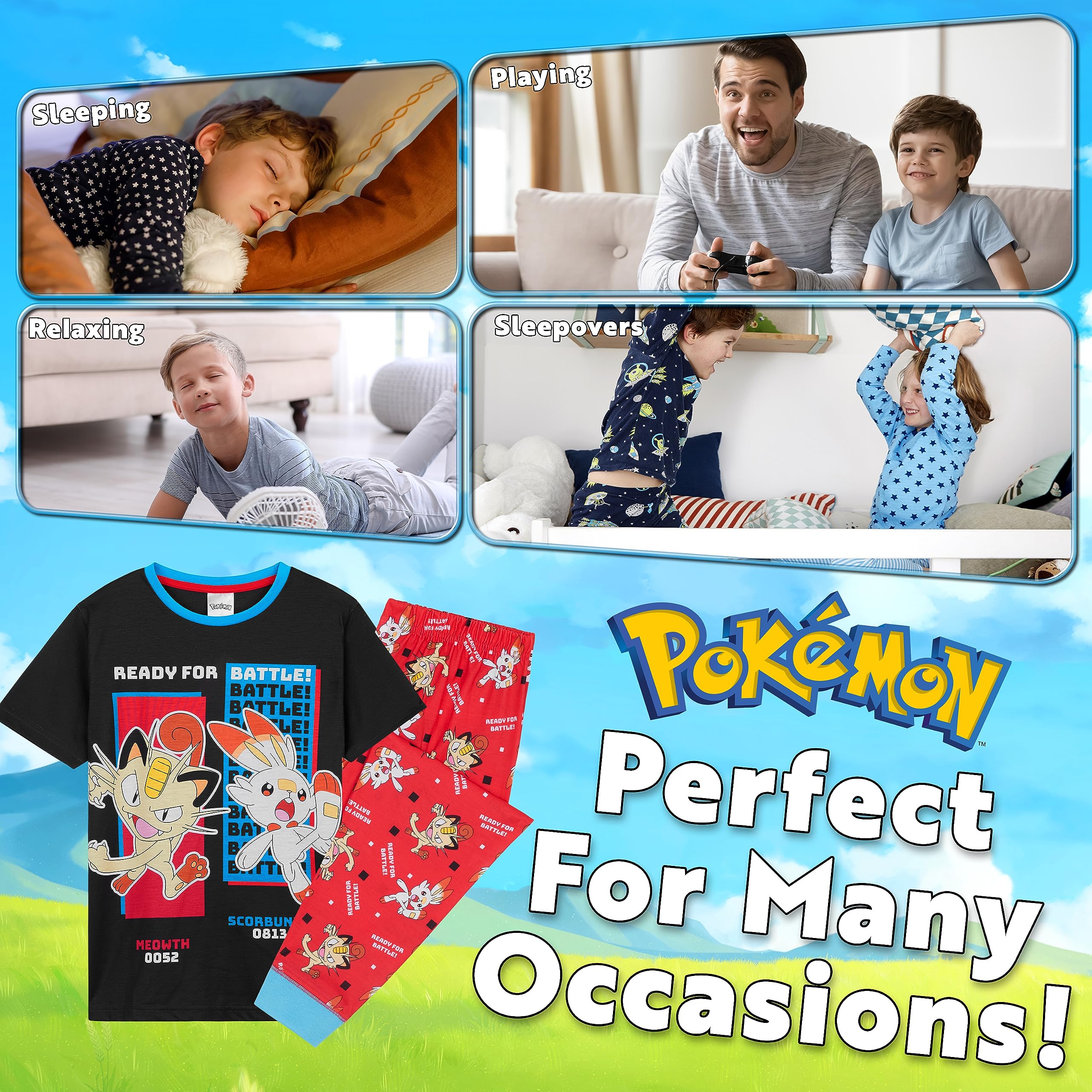 Foto 5 pulgar | Conjunto De Pijama Pokémon Boys Lounge Wear, Camiseta Y Pantalones Largos Para Niños De 13 A 14 Años - Venta Inter