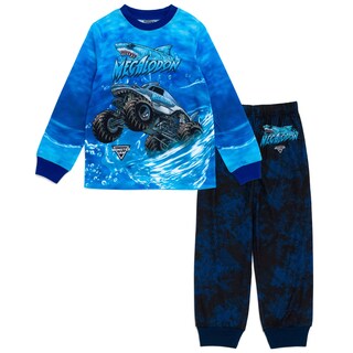 Foto 1 | Conjunto De Pijama Monster Jam Megalodon Para Niños Pequeños, Teñido Con Efecto Anudado, 4 Años - Venta Internacional.