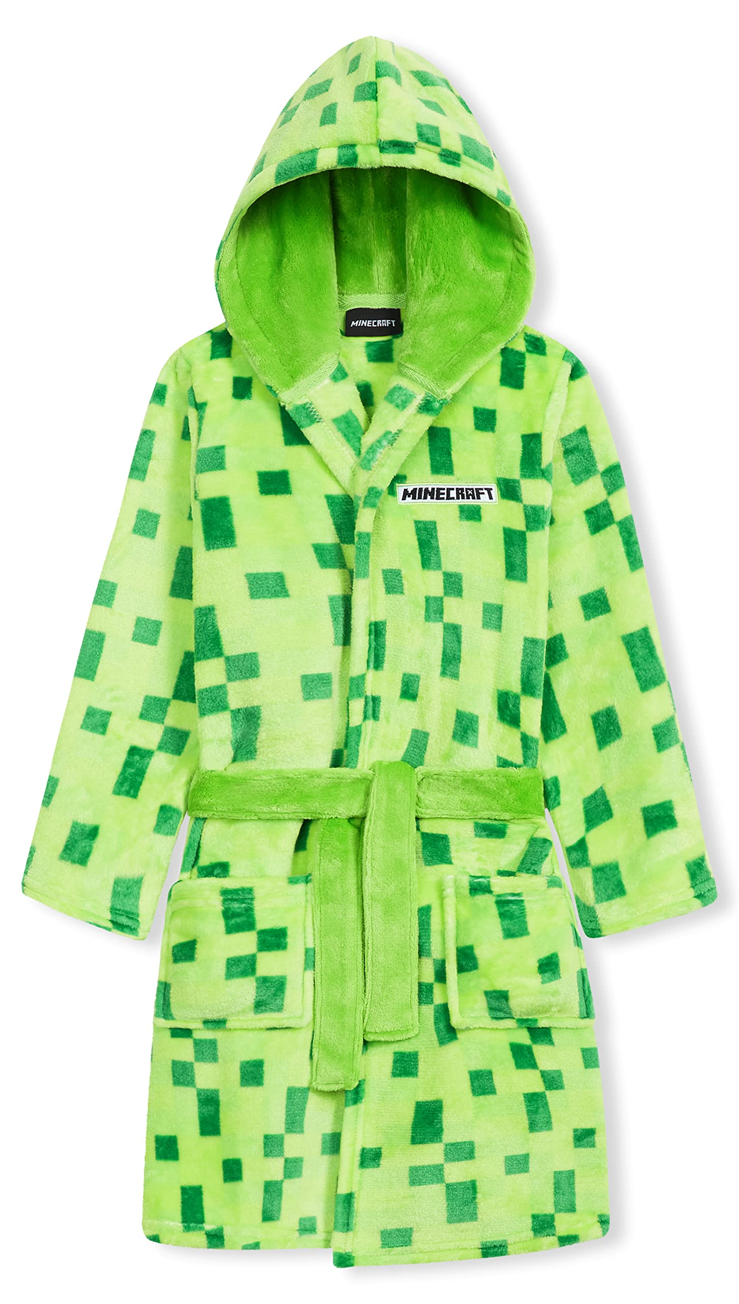 Bata De Lana Esponjosa De Minecraft Para Niños De 9 A 10 Años, Color Verde - Venta Internacional.