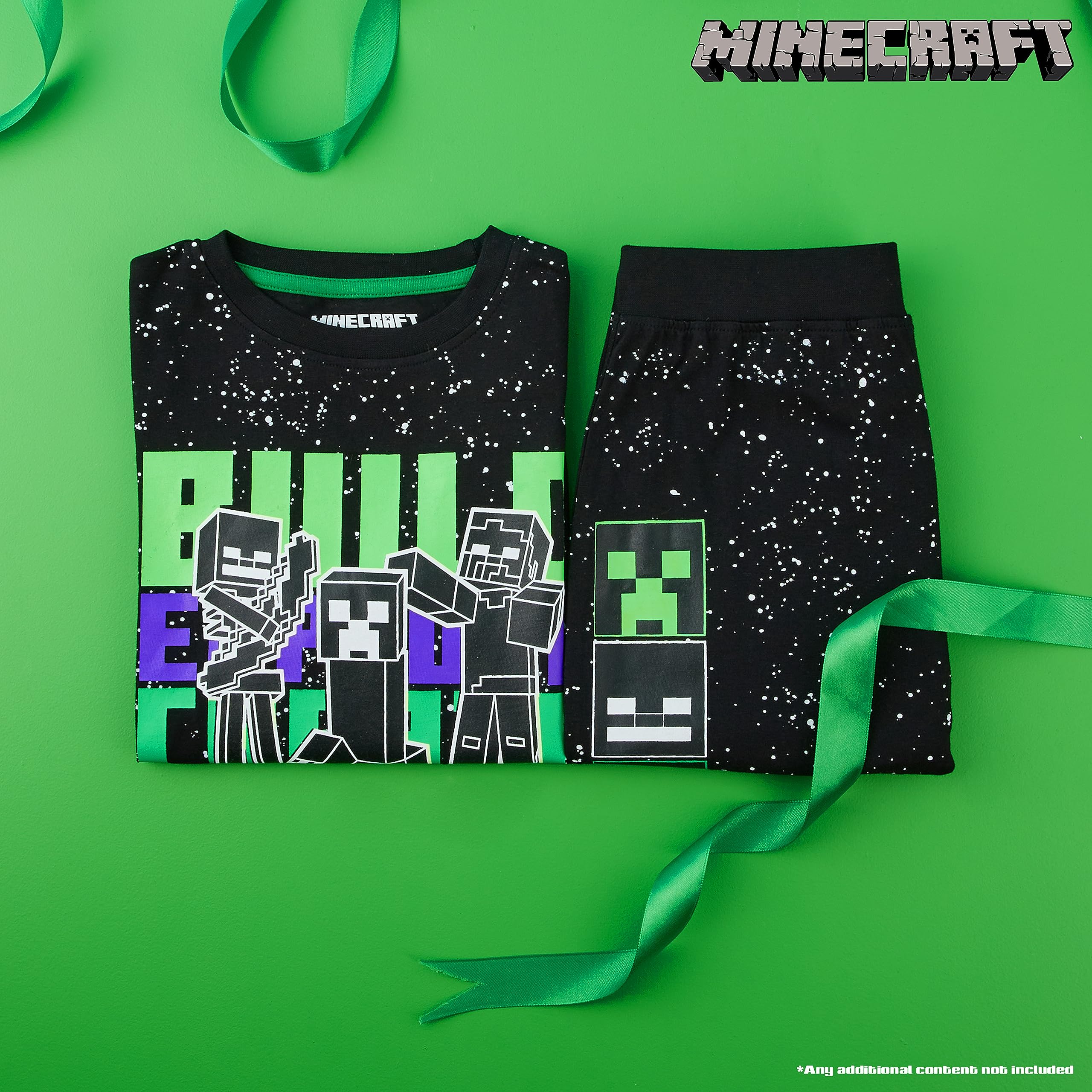 Foto 3 pulgar | Conjunto De Pijama Minecraft Para Niños De 5 A 14 Años, Color Negro - Venta Internacional.