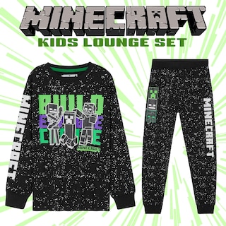 Foto 6 | Conjunto De Pijama Minecraft Para Niños De 5 A 14 Años, Color Negro - Venta Internacional.