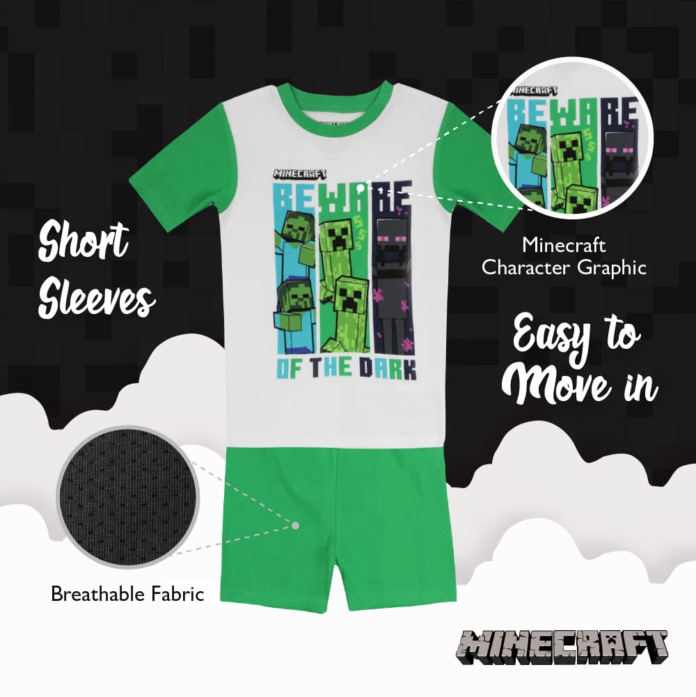 Foto 6 pulgar | Conjunto De Pijama Minecraft Para Niños, 4 Piezas, 100% Algodón, Ajuste Ceñido, 6 Años - Venta Internacional.