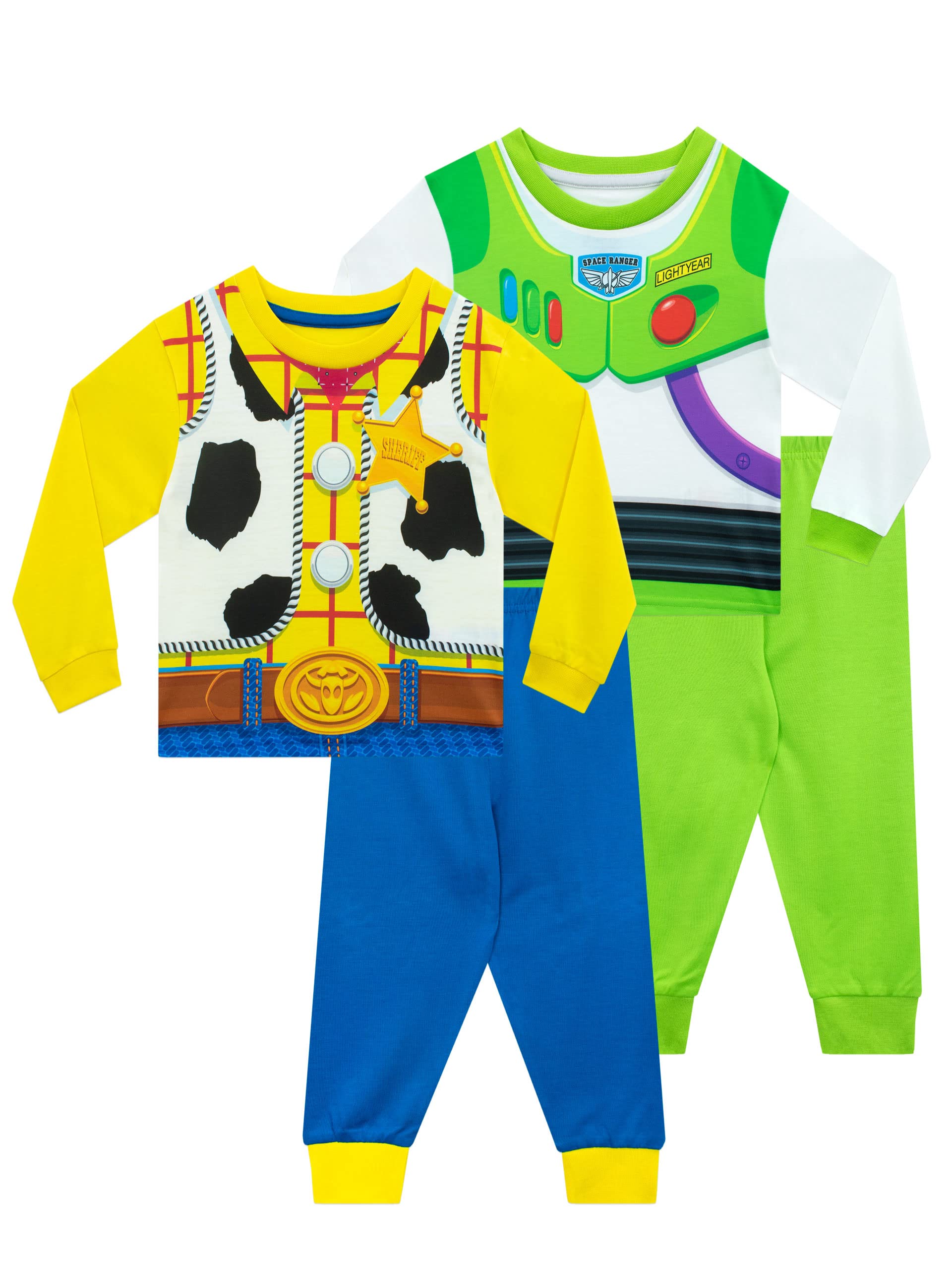 Pijama Disney Toy Story, Paquete De 2 Unidades Para Niños, 3t, Woody Buzz Lightyear - Venta Internacional.