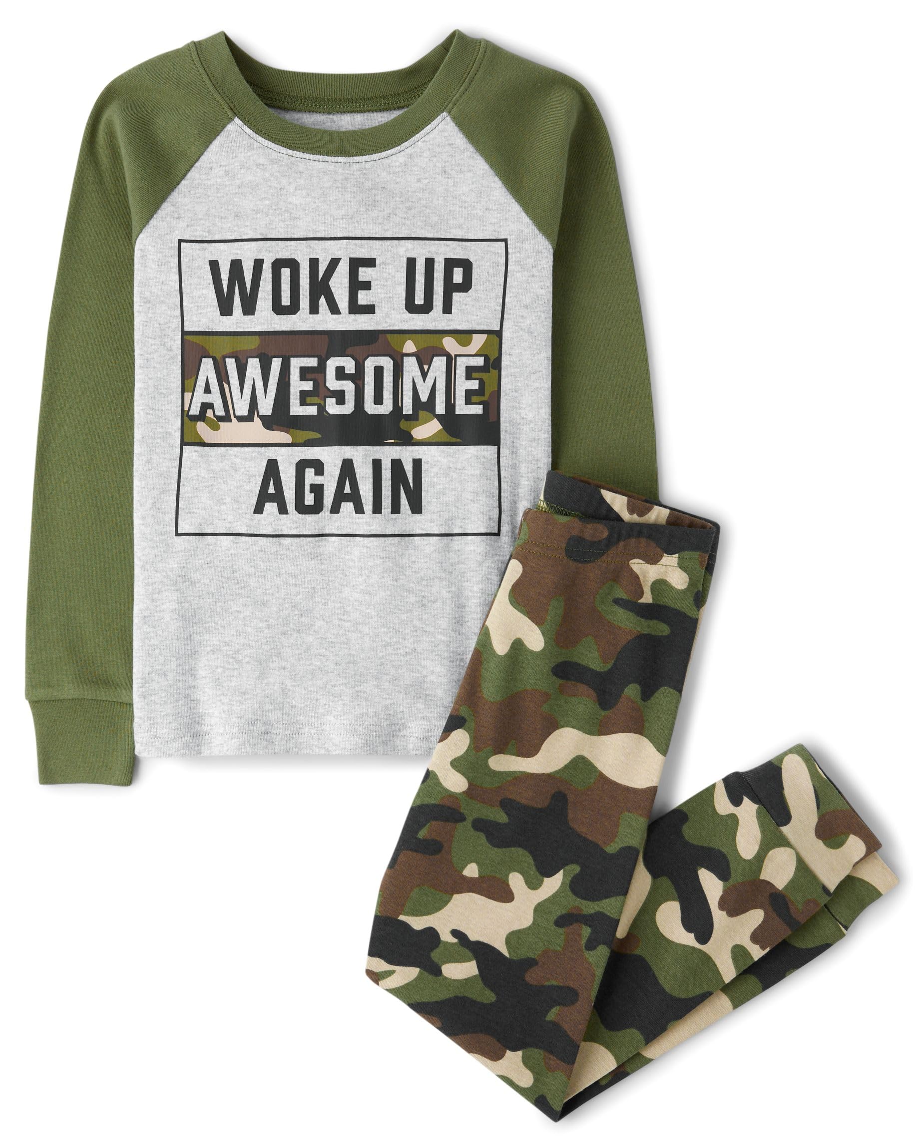 Foto 2 pulgar | Conjunto De Pijama The Children's Place Boys 100% Algodón Truly Olive 8 - Venta Internacional.