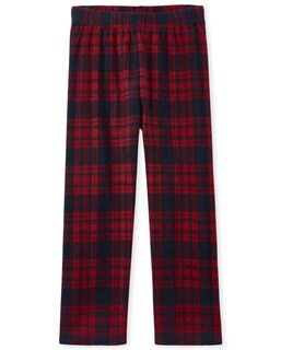 Foto 1 | Pantalones De Pijama The Children's Place, Forro Polar, Color Rubí Y Azul Marino 10/12 - Venta Internacional.