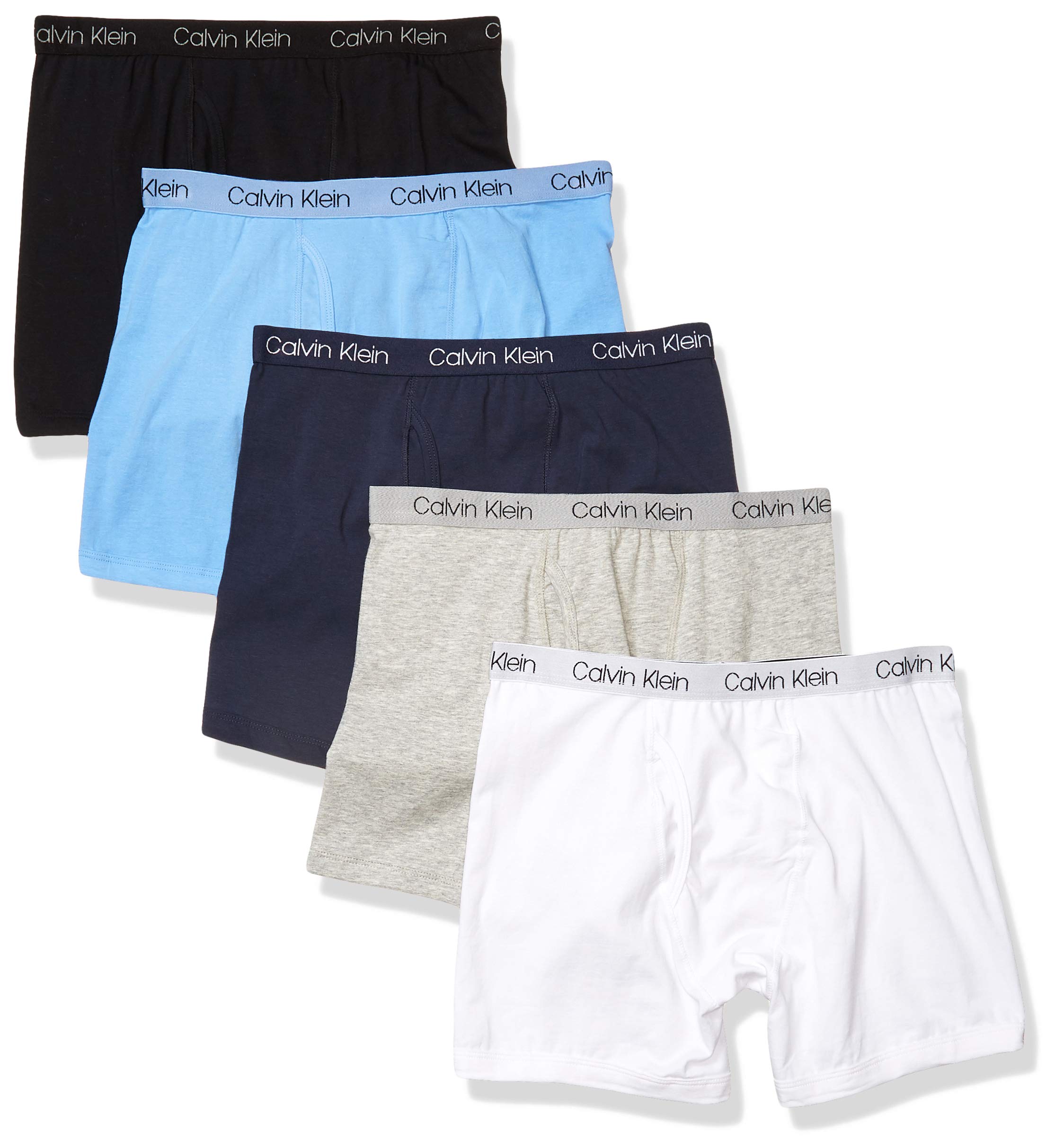 Foto 1 | Calzoncillos Tipo Bóxer Calvin Klein Para Niños, Pequeños Y Modernos, De Algodón, Paquete De 5 - Venta Internacional.