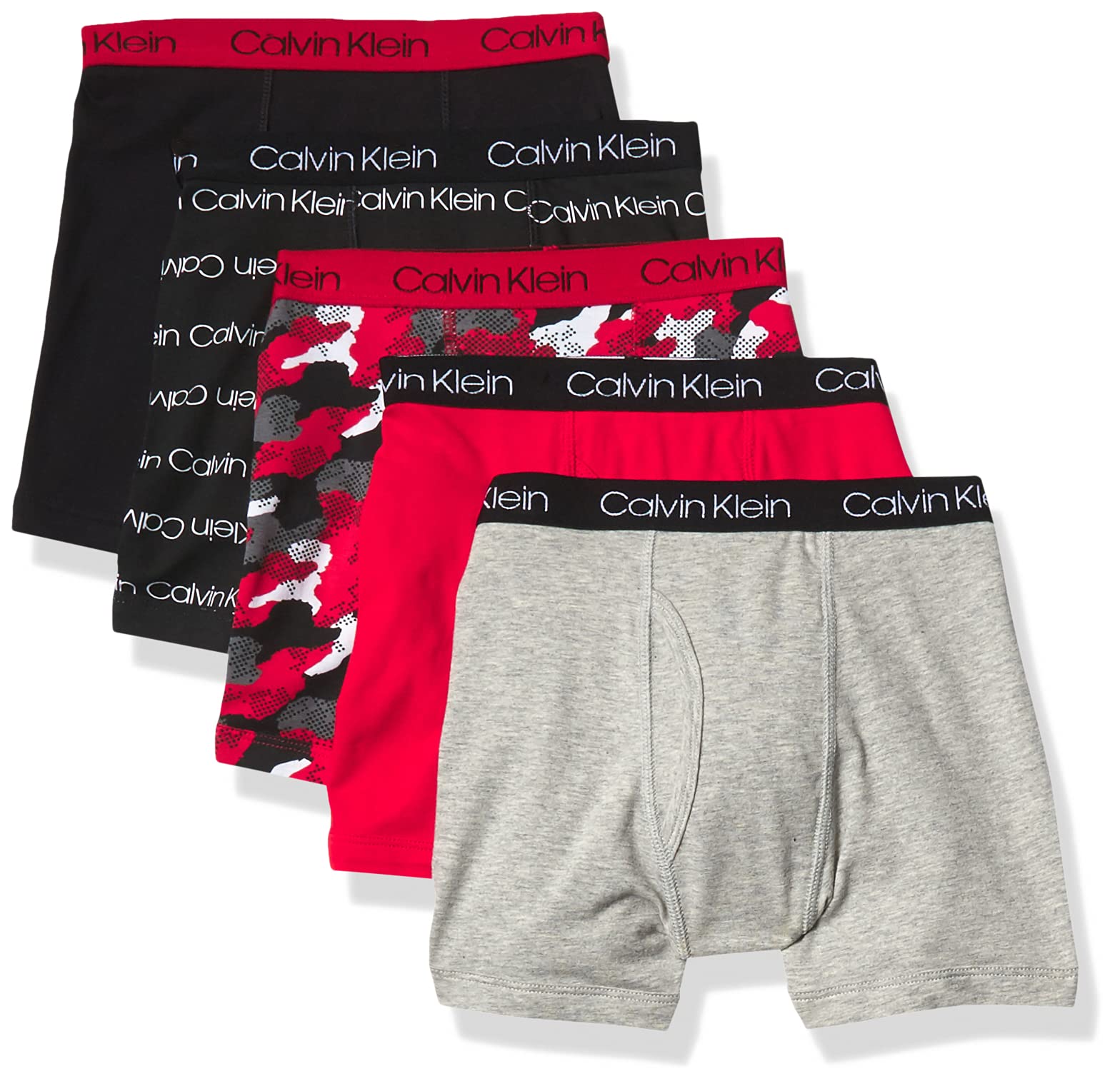 Foto 1 | Calzoncillos Tipo Bóxer Calvin Klein Para Niños, Pequeños Y Modernos, De Algodón, Paquete De 5 - Venta Internacional.