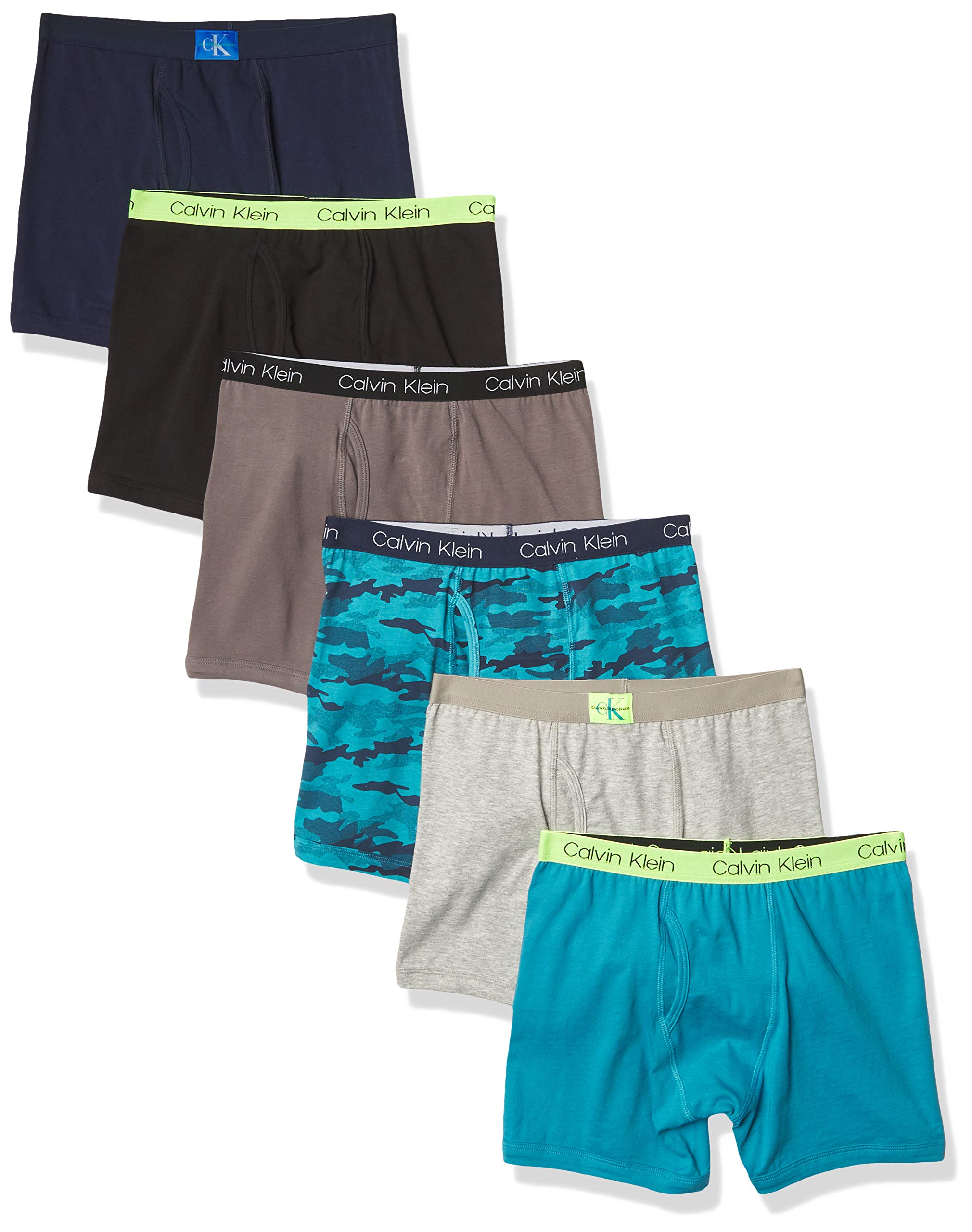 Foto 1 | Calvin Klein, Calzoncillos Bóxer De Algodón Para Niños, Paquete De 6 - Venta Internacional.