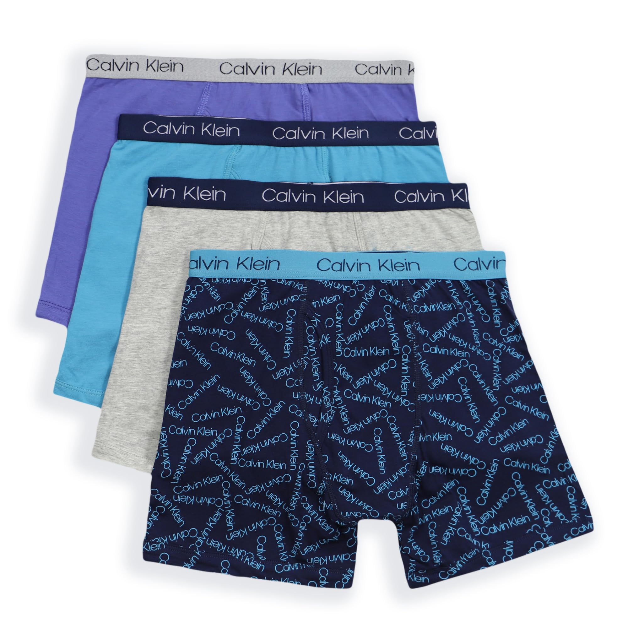 Foto 1 | Calvin Klein Calzoncillos Tipo Bóxer Para Niños, Paquete De 4 Unidades, Blue Moon Xl - Venta Internacional.