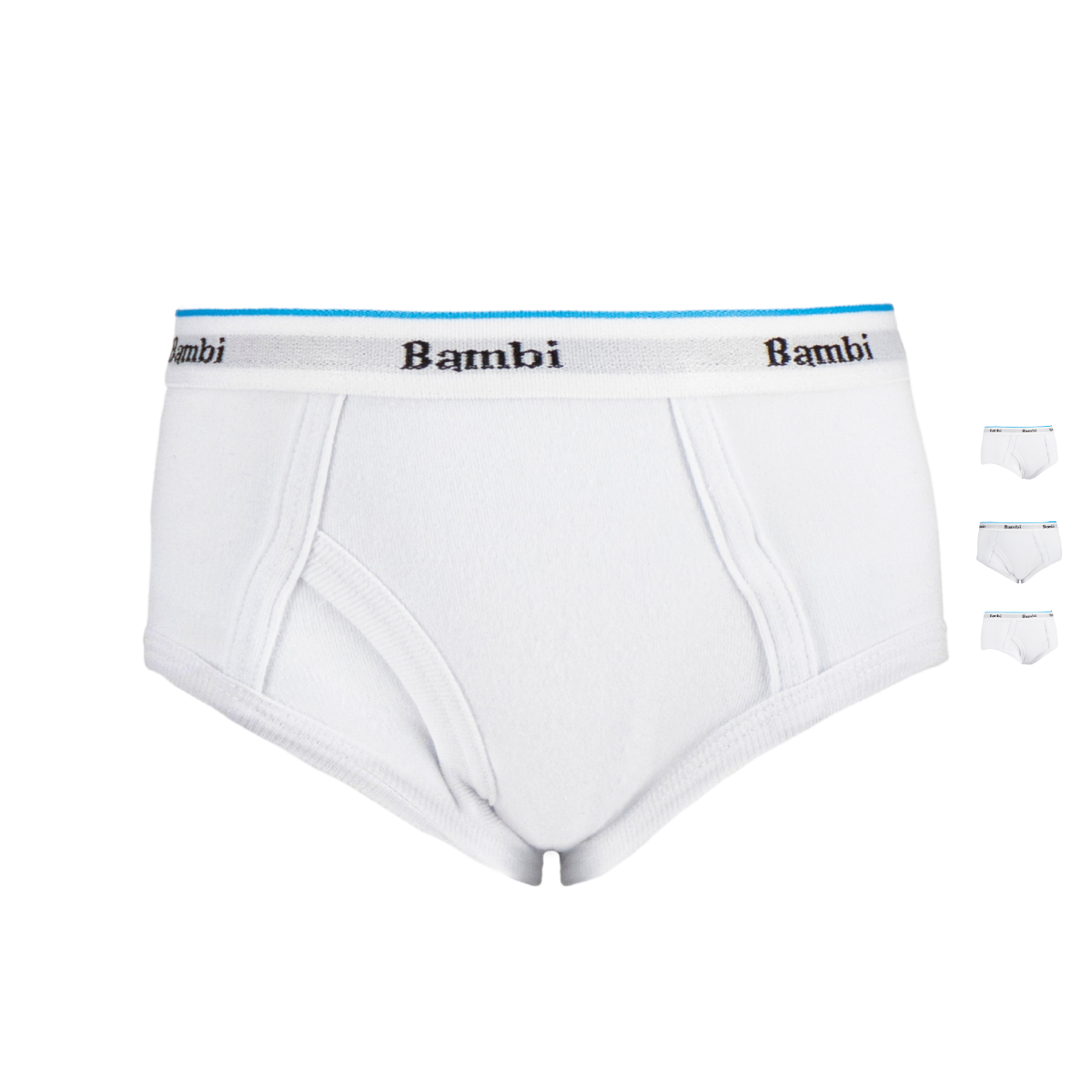 Foto 2 pulgar | Trusa Calzon Bambi Para Niño 3 Piezas Ropa Interior Blanco