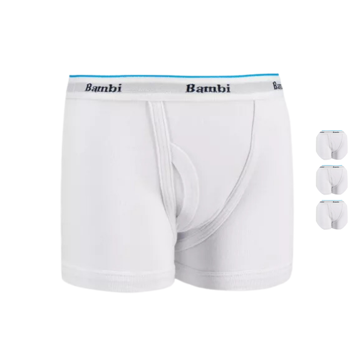 Foto 2 pulgar | Boxer Calzon Bambi Para Niño 3 Piezas Ropa Interior Blanco