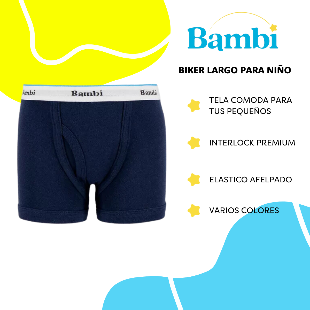 Foto 3 pulgar | Boxer Calzon Bambi Para Niño 3 Piezas Ropa Interior Blanco