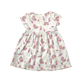 Foto 5 | Vestido Losan Blanco Estampado Unicornios para Niña