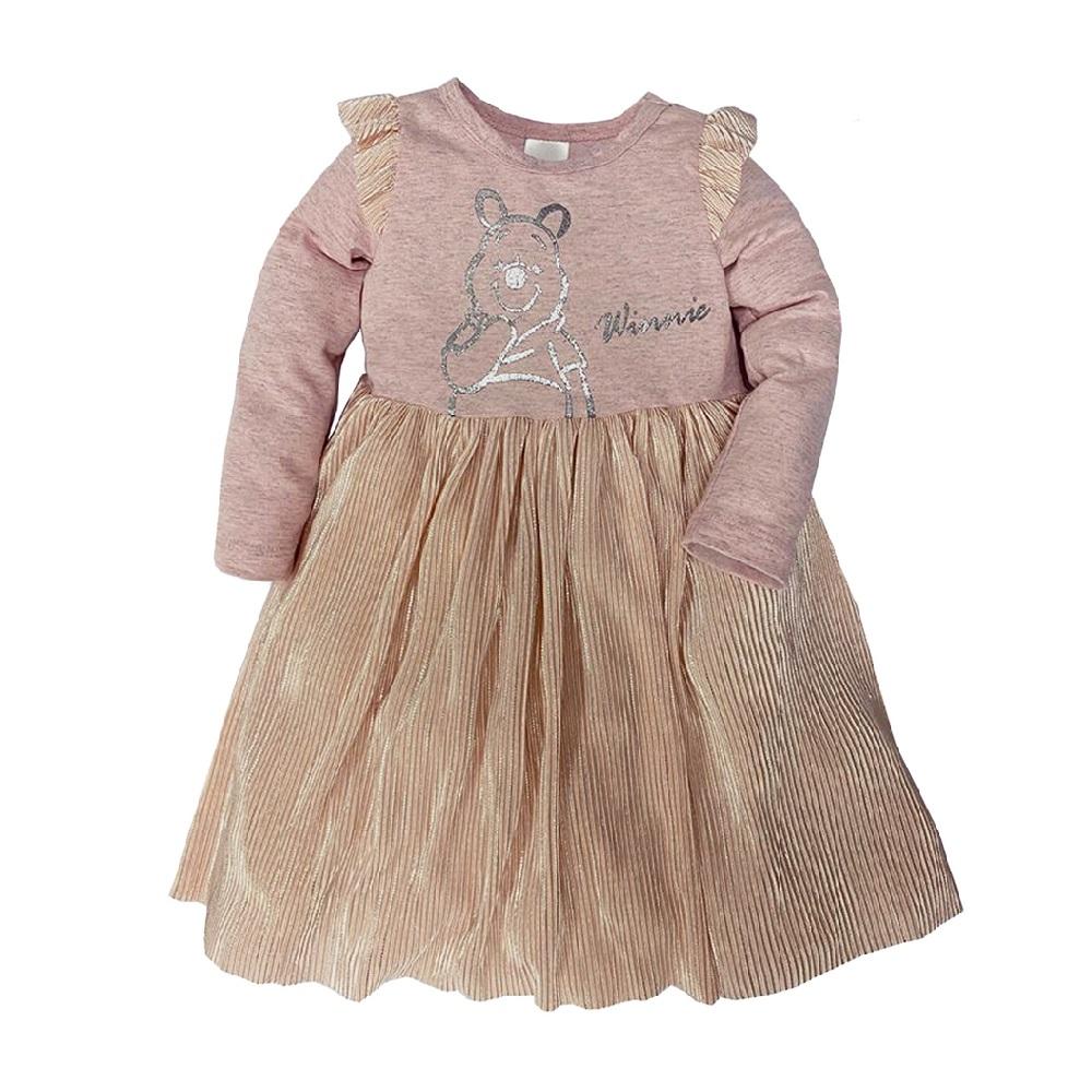 Vestido Estampado Disney MP0147 Winnie Pooh Gris Manga Larga