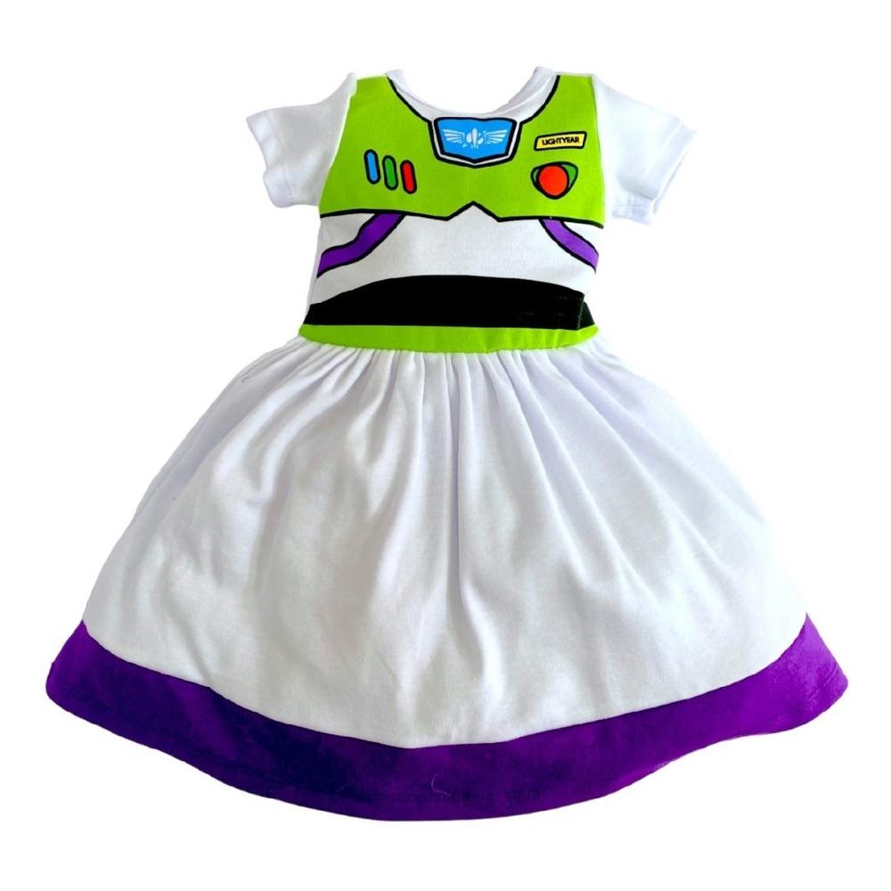 Foto 2 pulgar | Vestido Disney Estampado Buzz Light Year Blanco