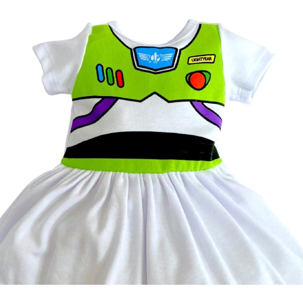 Foto 4 pulgar | Vestido Disney Estampado Buzz Light Year Blanco