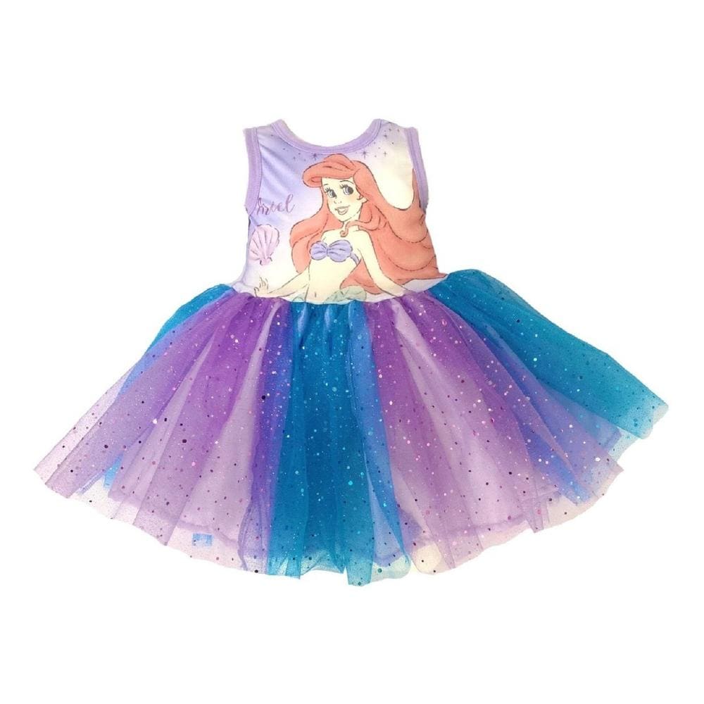 Vestido Disney Estampado Princes Ariel Púrpura $339