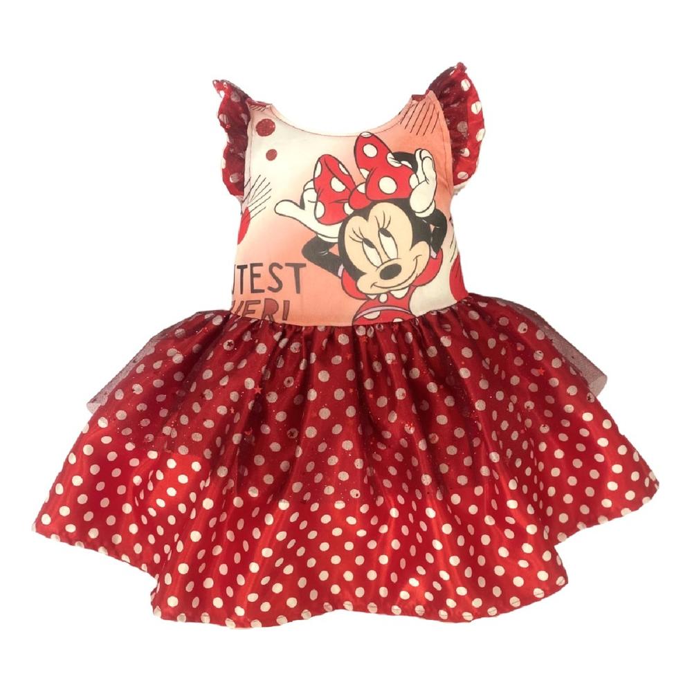 Vestido Disney Minnie Cutest Ever! Rojo para Bebé