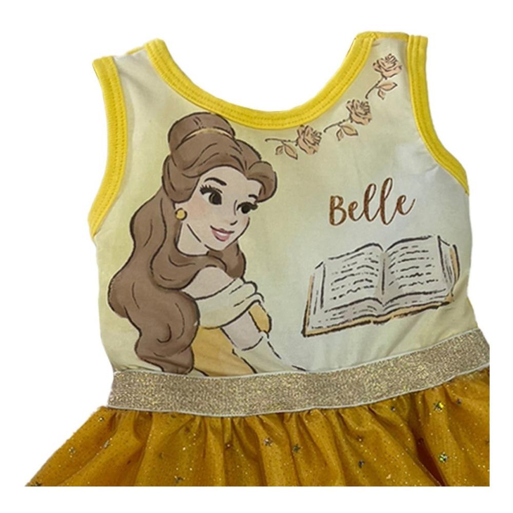 Foto 3 pulgar | Vestido Disney Estampado Princes Bella Amarillo