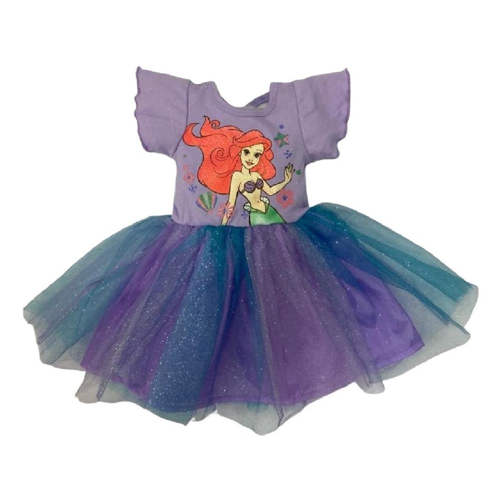 Foto 4 pulgar | Kit 3 Vestidos Disney Princesas Multicolor Bella/ Sirenita/ Ariel