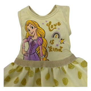 Foto 3 | Vestido Estampado Disney Princess Rapunzel Dorado