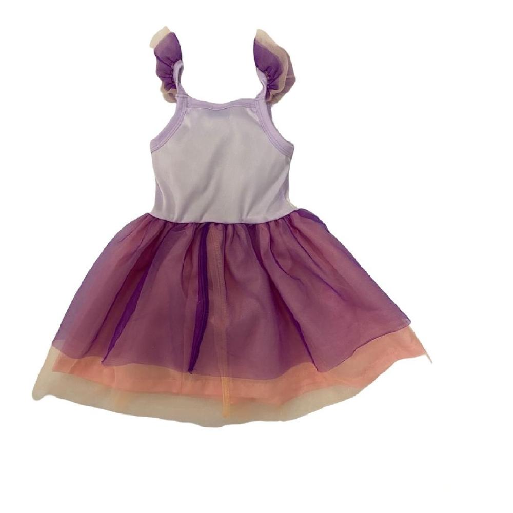 Foto 4 pulgar | Vestido Estampado Tirantes Disney Olaf Púrpura