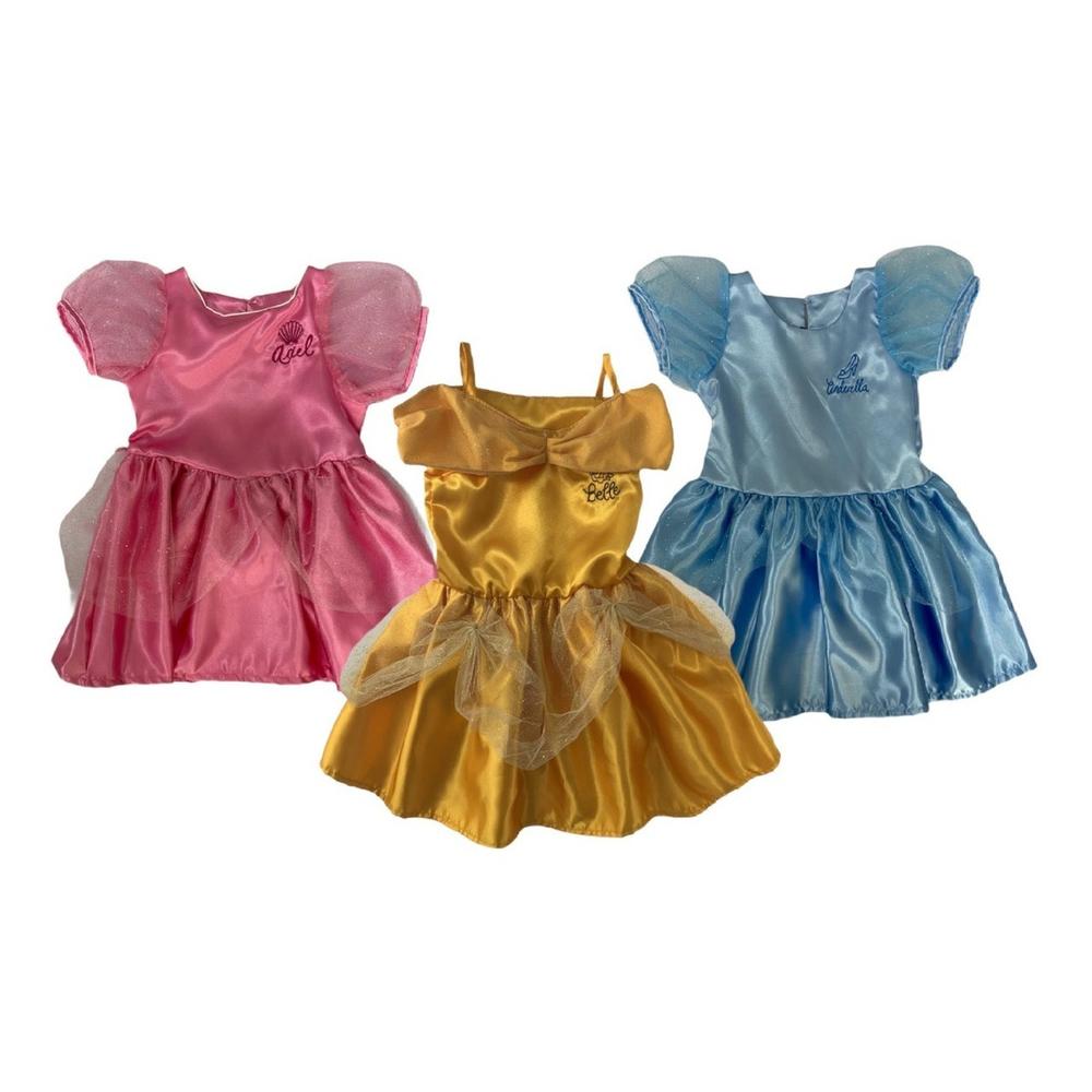 Foto 2 pulgar | Kit 3 Vestidos Disney Princess Multicolor