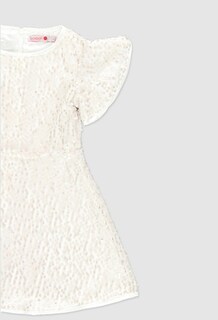 Foto 3 | Vestido Boboli Beige con Lentejuelas para Niña