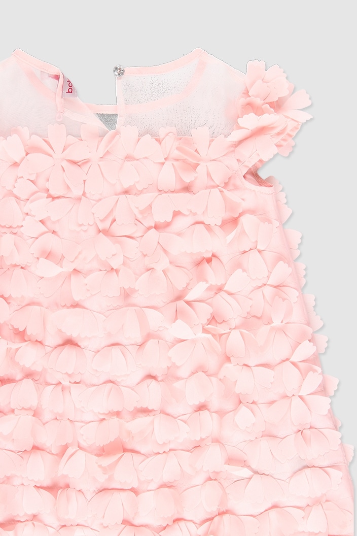 Foto 3 | Vestido Boboli Rosa Cubierto de Pétalos para Niña