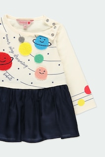 Foto 2 | Vestido Punto Combinado Planetas De Bebé Boboli