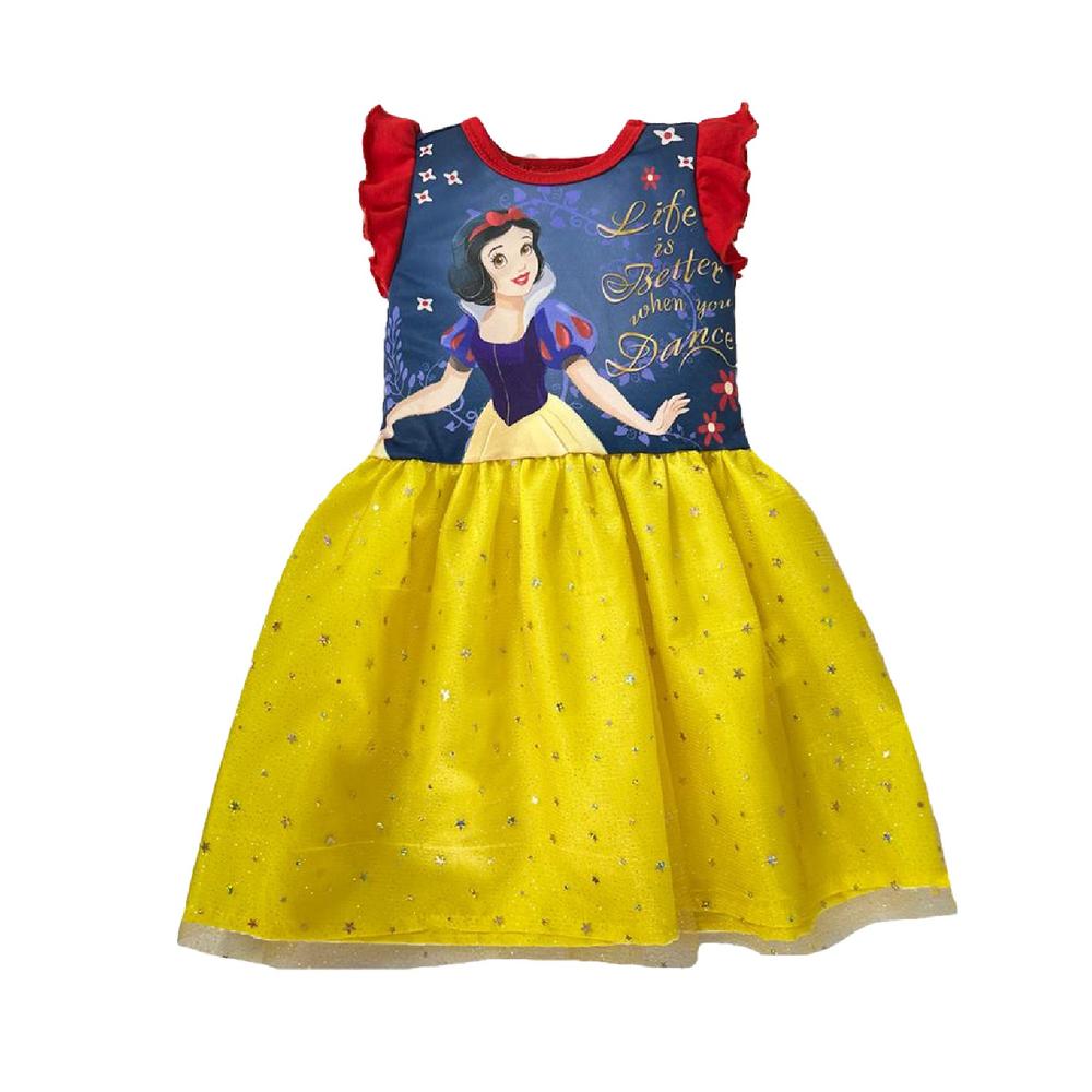 Foto 4 pulgar | Kit 3 Vestidos Disney Princesas Bella/ Blancanieves/ Rapunzel Multicolor