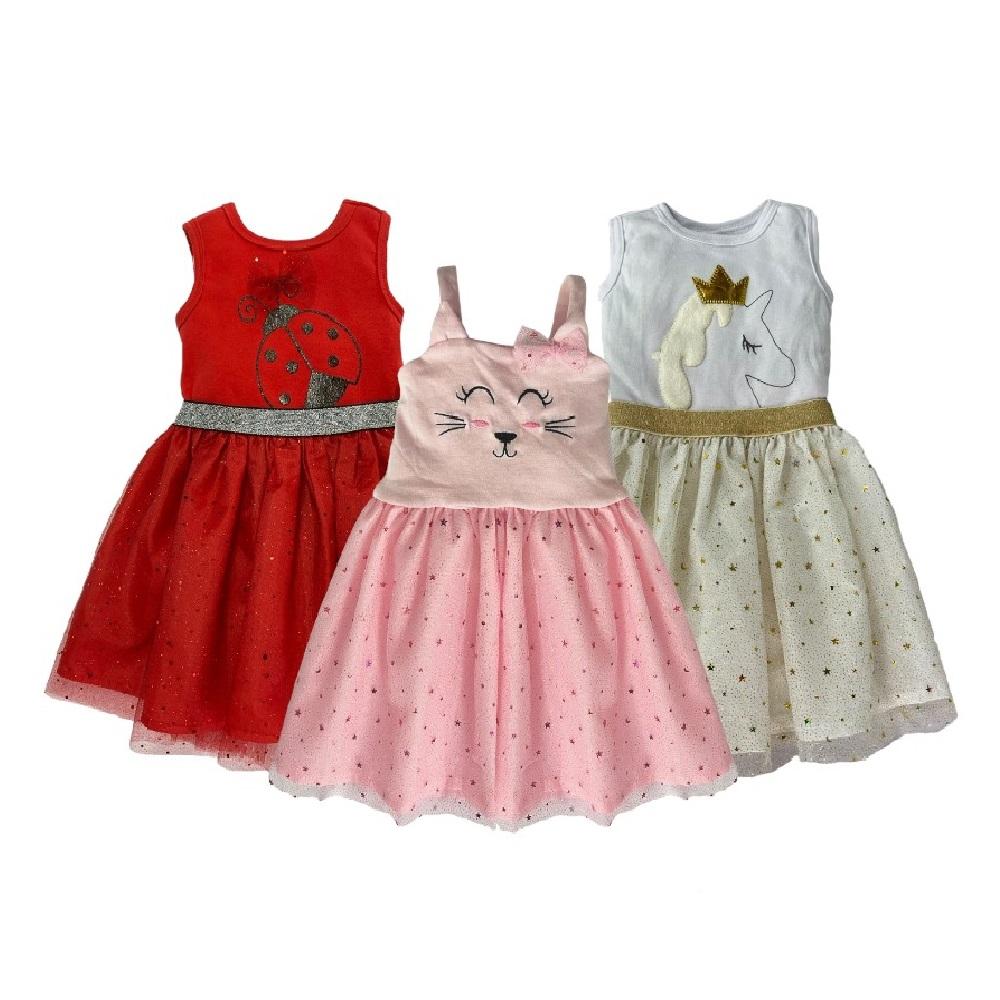 Foto 2 pulgar | Kit de 3 Vestidos Baby Kisses Multicolor