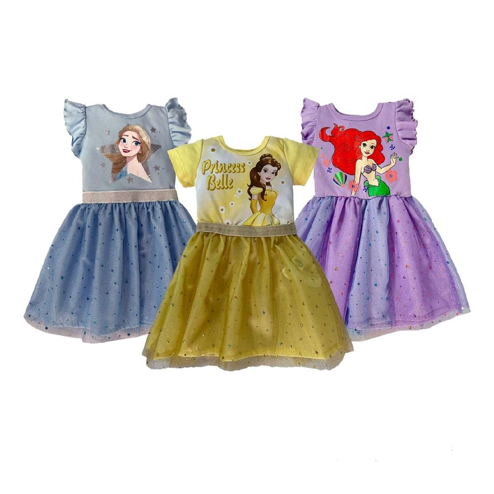 Foto 1 | Kit 3 Vestidos Disney Multicolor Cenicienta/ Bella/ Ariel