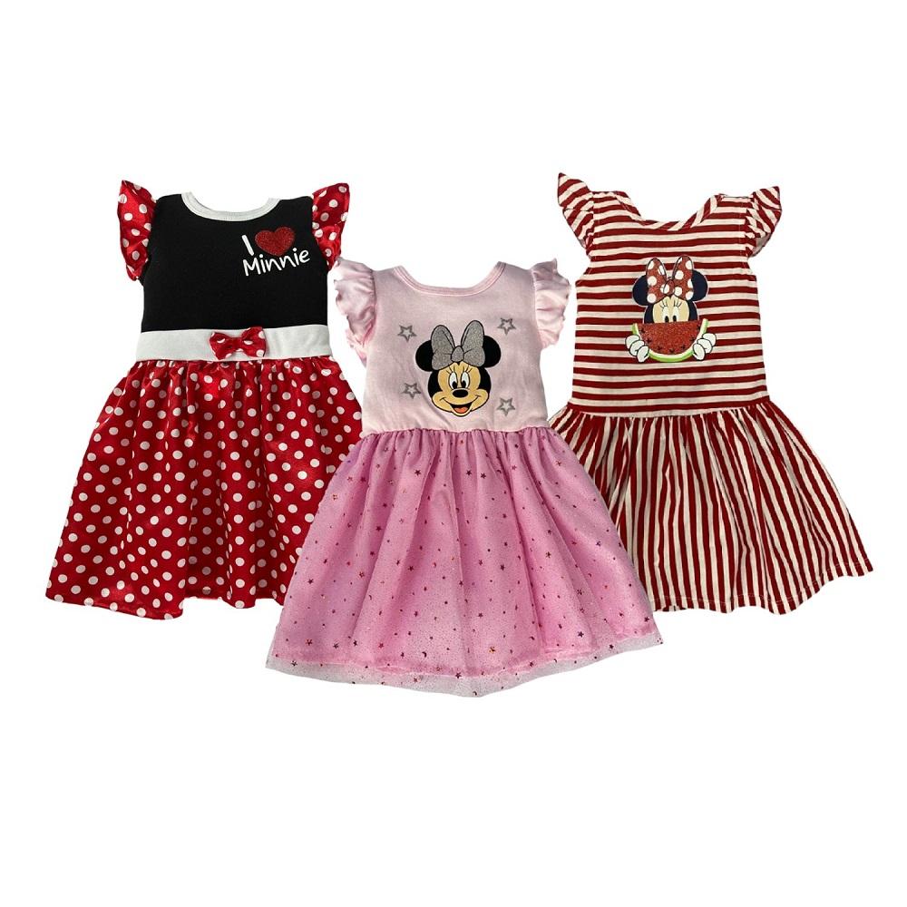 Kit 3 Vestidos Disney Minnie Multicolor