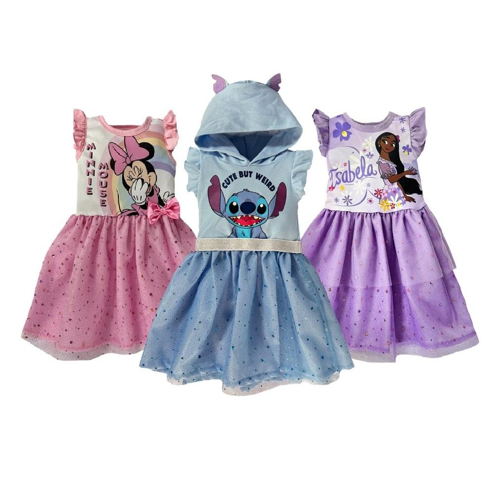 Foto 2 pulgar | Kit 3 Vestidos Disney Minnie/Stitch/Isabela Multicolor