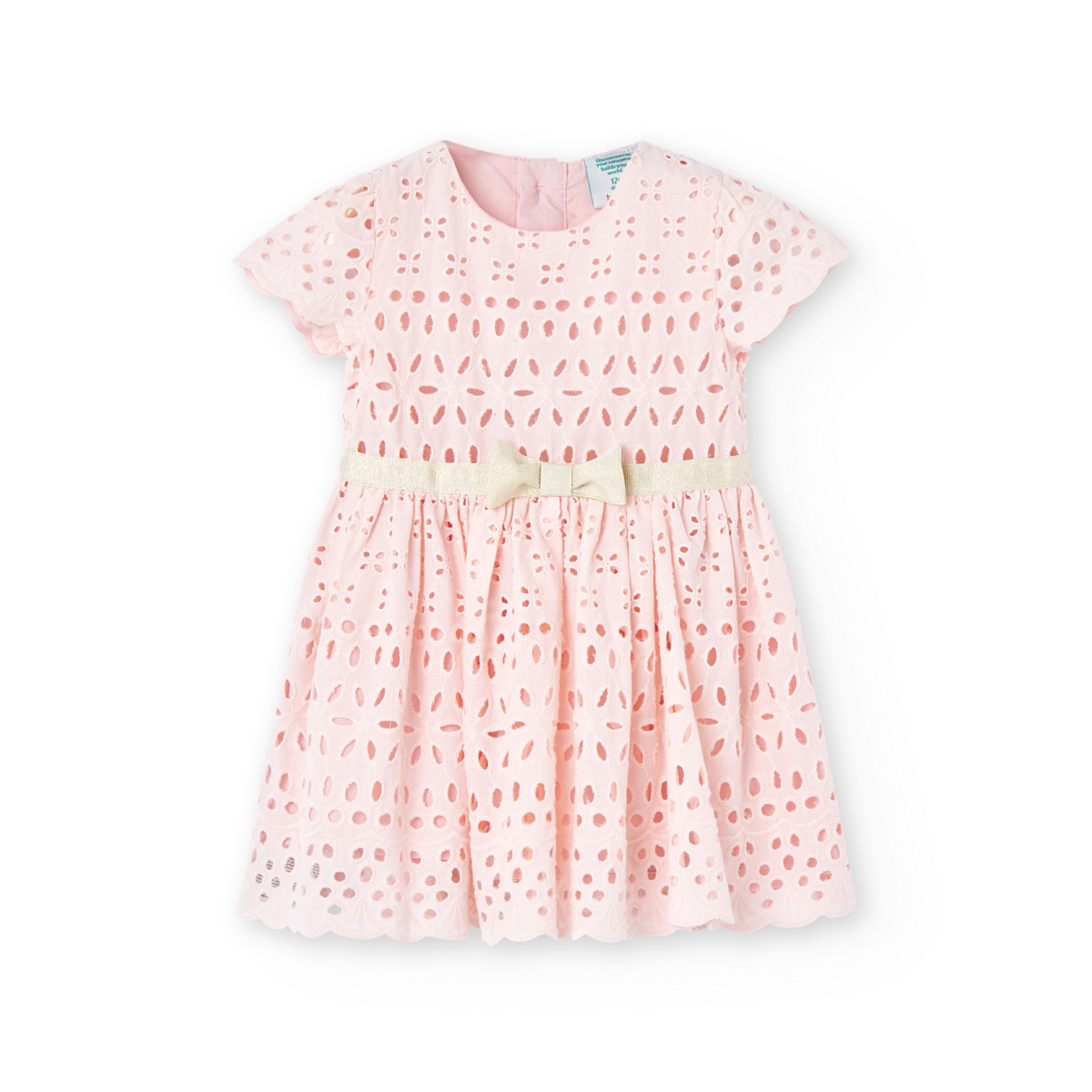 Foto 2 pulgar | Vestido Bordado Boboli Rosa para Niña