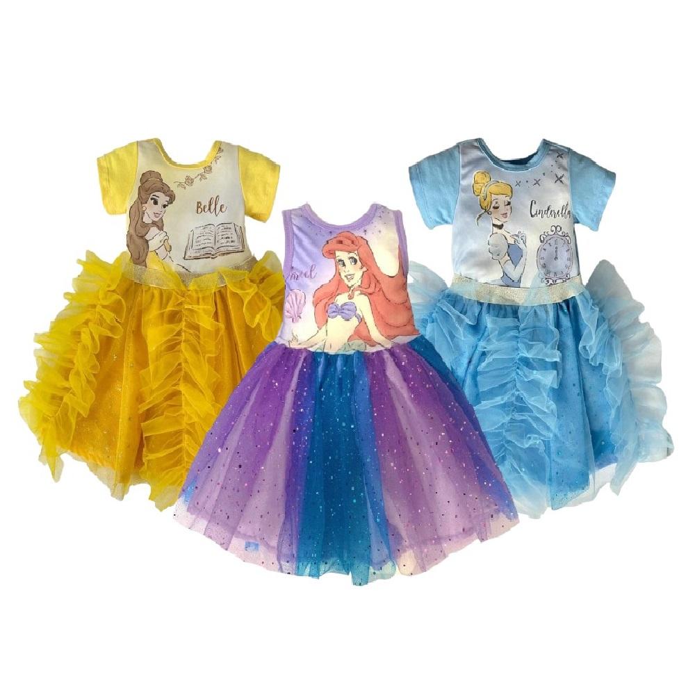 Foto 2 pulgar | Kit 3 Vestidos Disney Bella, Ariel, Cenicienta Multicolor