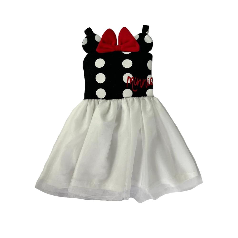 Foto 4 pulgar | Kit 3 Vestidos Disney Minnie Rojo, Blanco, Rosa Multicolor