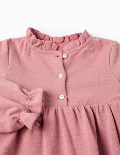 Foto 2 | Vestido De Punto Con Volantes Para Niña Rosa Zippy