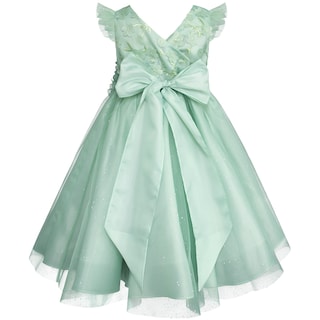 Foto 2 | Vestido De Fiesta Verde Pastel Con Flores Para Niñas Gerat