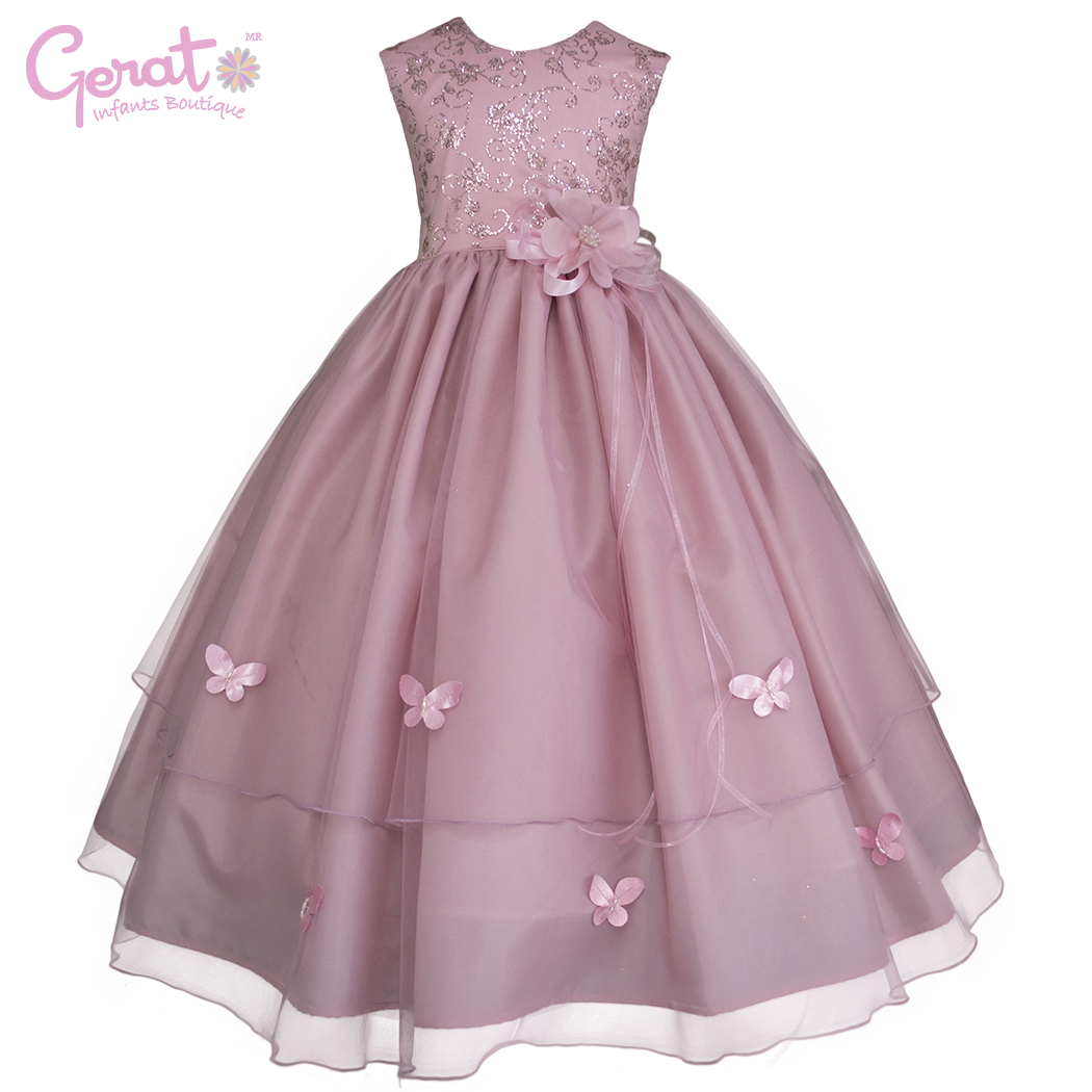 Vestido De Fiesta Para Niña Gerat Color Palo De Rosa