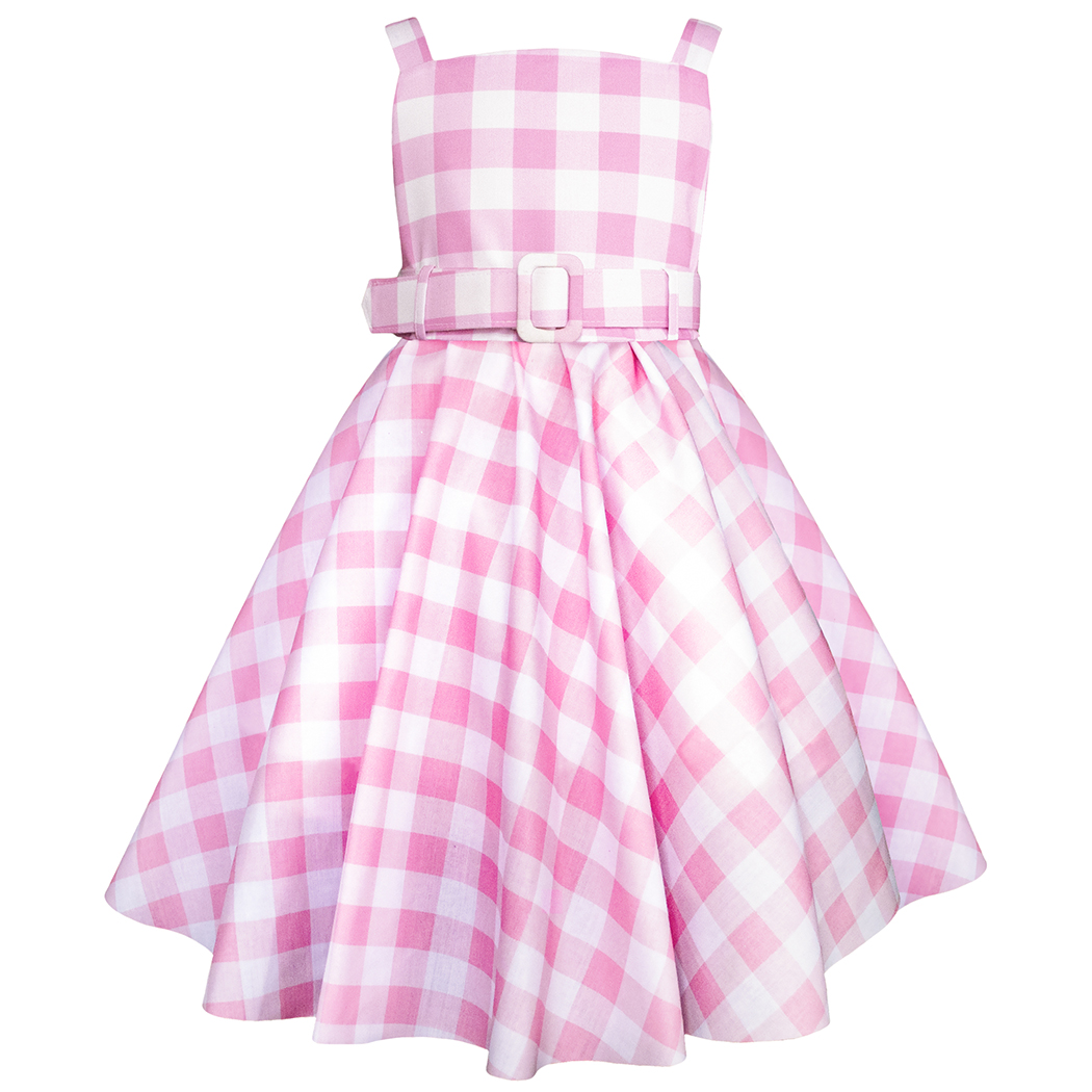 Foto 2 pulgar | Vestido Para Niña Gerat De Cuadros Rosa