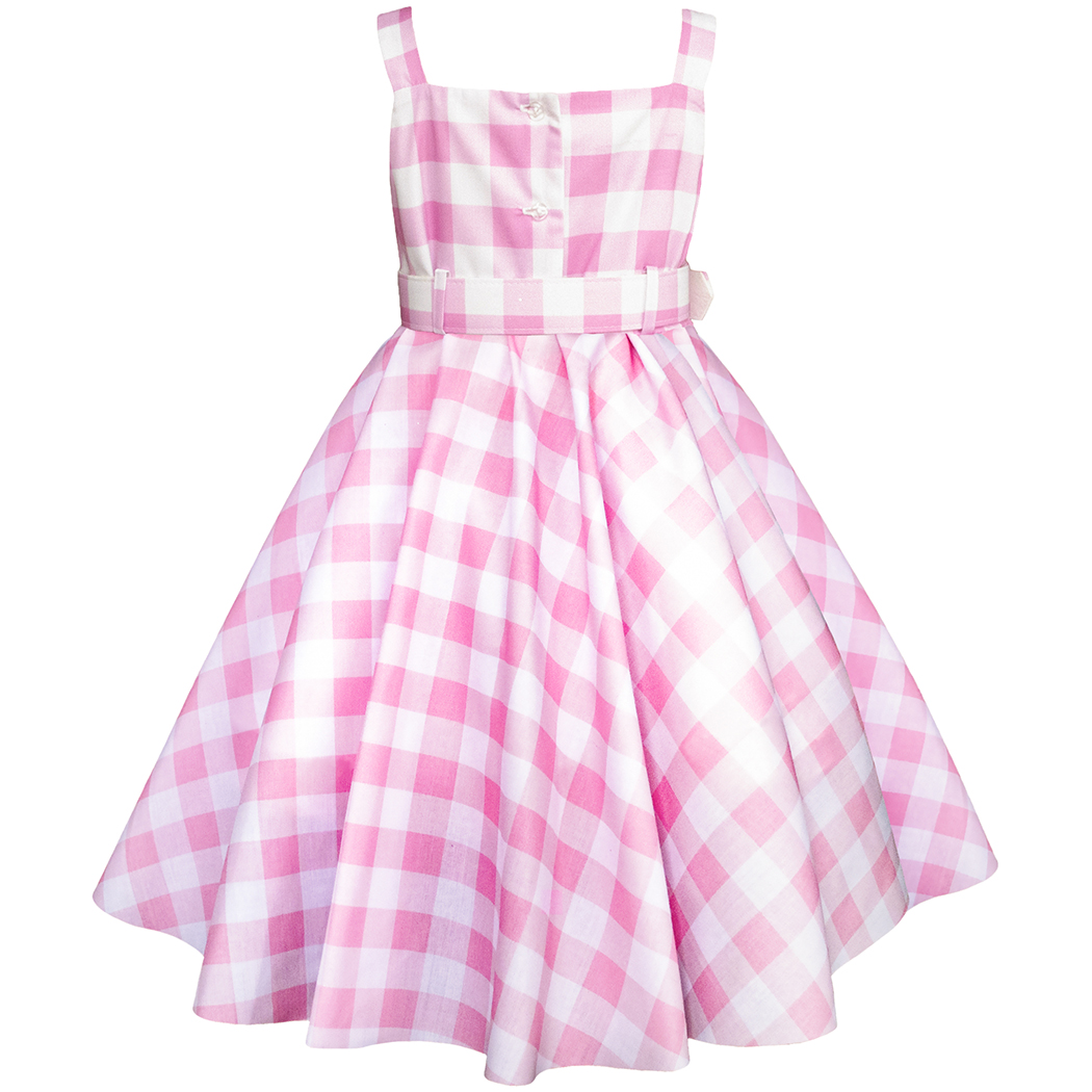 Foto 3 pulgar | Vestido Para Niña Gerat De Cuadros Rosa