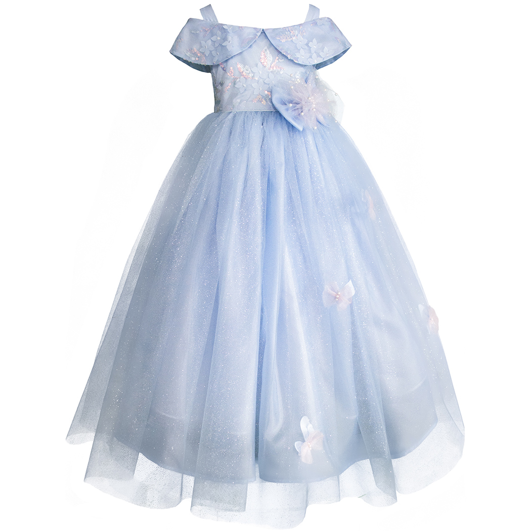 Foto 2 pulgar | Vestido De Fiesta Para Niñas Azul Cielo Gerat