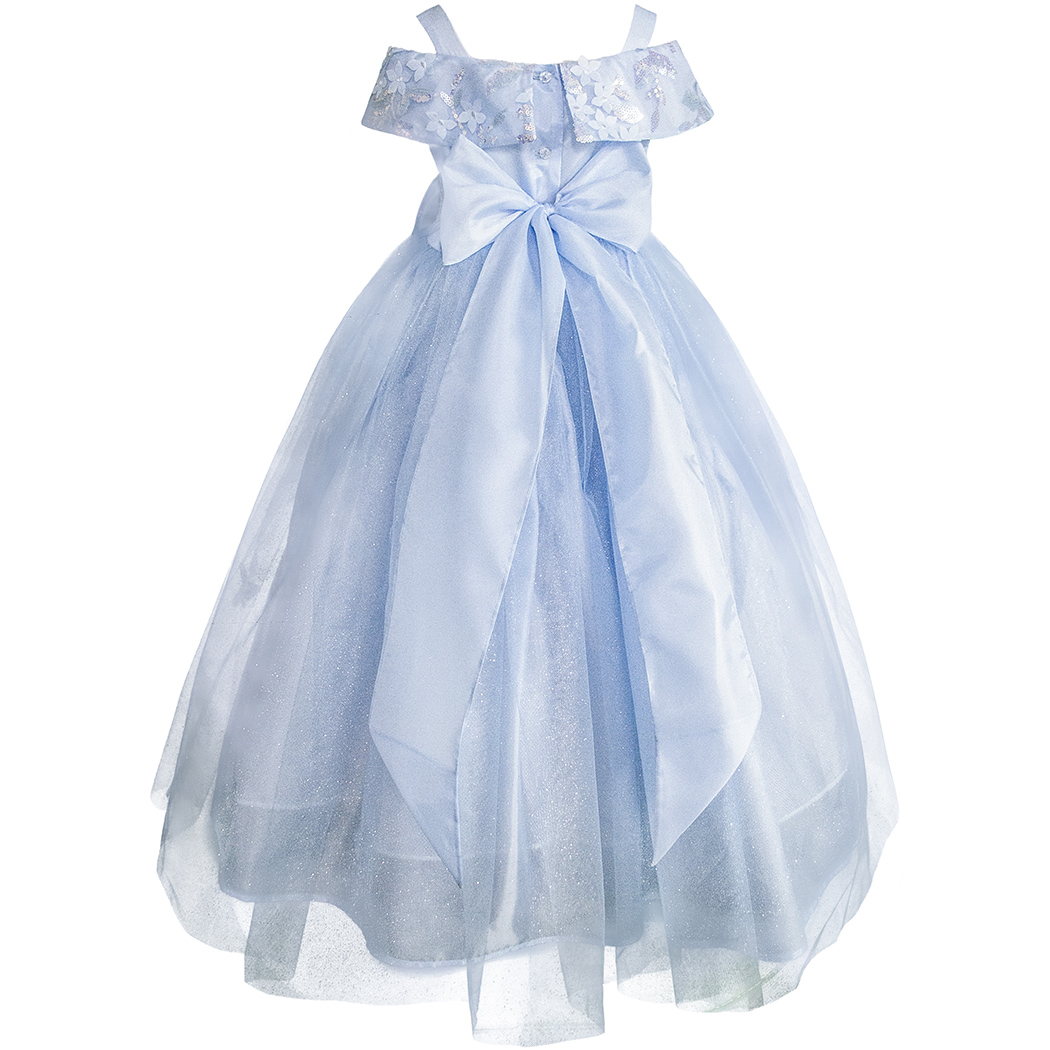 Foto 3 pulgar | Vestido De Fiesta Para Niñas Azul Cielo Gerat