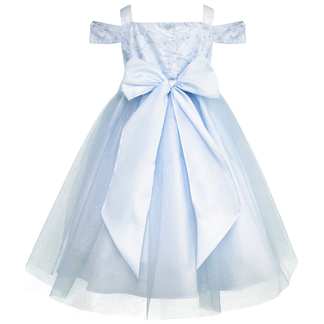 Foto 2 | Vestido Azul Con Diseño Princesa Y Tul Brillante Para Niñas Gerat