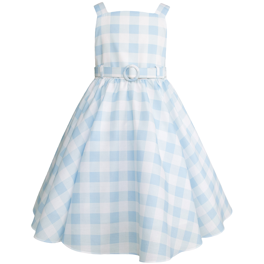 Foto 2 pulgar | Vestido Cielo A Cuadros Estilo Barbie Para Niñas De Gerat