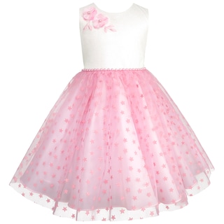 Foto 1 | Vestido De Fiesta Rosa Con Estrellas Brillantes Para Niñas Gerat