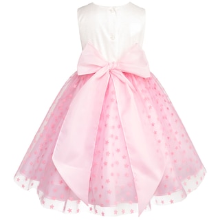 Foto 2 | Vestido De Fiesta Rosa Con Estrellas Brillantes Para Niñas Gerat