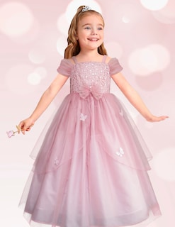 Foto 1 | Vestido Rosa De Princesa Con Tul Para Niñas Gerat